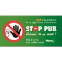 Sticker Stop Pub interdit