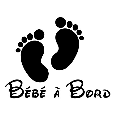 Autocollant Sticker Bebe A Bord Pieds De Bebe Autocollant Sticker Bebe A Bord Pieds De Bebe