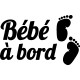 Sticker bb à bord pieds bébé