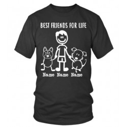 Tee shirt Homme "2 chiens Best Friends"