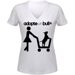 Tee shirt Femme "Adopte un Bull"